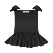 Zwarte Peplum Top - Stijlvol Ontwerp Nina Ricci , Black , Dames