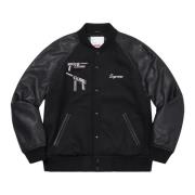 Beperkte oplage Aeon Flux Varsity Jacket Supreme , Black , Heren