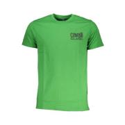 Groene Katoenen Crew Neck T-Shirt Cavalli Class , Green , Heren