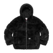 Beperkte oplage Faux Fur Hooded Jacket Supreme , Black , Heren