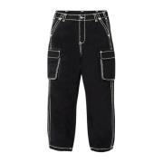 Beperkte oplage Denim Cargo Pant Zwart Supreme , Black , Dames