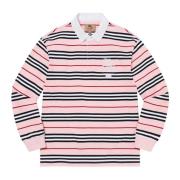 Beperkte Oplage Roze Rugby Shirt Supreme , Multicolor , Heren