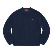 Navy Open Knit Sweater Limited Edition Supreme , Blue , Heren