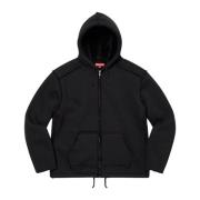 Zwarte Shearling Hoodie Beperkte Oplage Supreme , Black , Heren