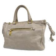 Pre-owned Leather prada-bags Prada Vintage , Gray , Dames