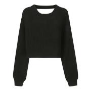 Backless Cropped Top Yohji Yamamoto , Black , Dames