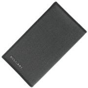 Pre-owned Leather wallets Bvlgari Vintage , Black , Heren