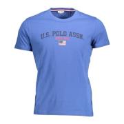 T-shirt met opvallende logo print U.s. Polo Assn. , Blue , Heren