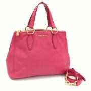 Pre-owned Leather shoulder-bags Miu Miu Pre-owned , Pink , Dames