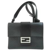 Pre-owned Leather shoulder-bags Fendi Vintage , Black , Dames