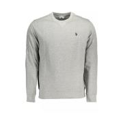 Grijze Katoenen Trui met Logo Borduursel U.s. Polo Assn. , Gray , Here...