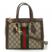 Pre-owned Leather gucci-bags Gucci Vintage , Beige , Dames