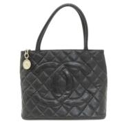 Pre-owned Leather chanel-bags Chanel Vintage , Black , Dames