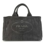 Pre-owned Canvas totes Prada Vintage , Black , Dames