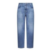 Blauwe Denim Jeans 7 For All Mankind , Blue , Heren