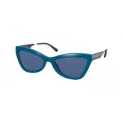 Blauwe Resin Sonnenbril Michael Kors , Blue , Dames