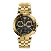 Aion Chronograaf Goud Roestvrij Stalen Horloge Versace , Yellow , Here...