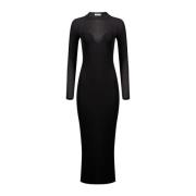 Zwarte Hartvormige Halslijn Jurk Nina Ricci , Black , Dames