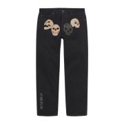 Grote Muur Canvas Zwarte Jeans Supreme , Black , Heren