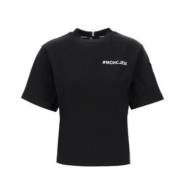 Stijlvolle T-shirts en Polos Moncler , Black , Heren
