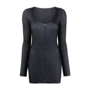 V-Neck Pullover Sweater Roberto Collina , Black , Dames