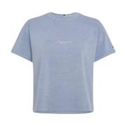 REG Muted T-Shirt voor vrouwen Tommy Hilfiger , Blue , Dames