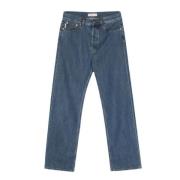 Blauwe Denim Jeans Rechte Pijp Valentino , Blue , Heren