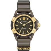 Icon Active Antraciet Quartz Horloge Versace , Yellow , Dames