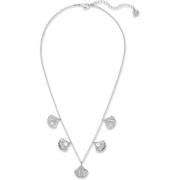 Parelketting met schelp hangers en sprankelende kristallen Swarovski ,...