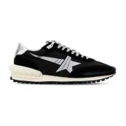 Zwarte Stof Suède Hardloop Marathon Sneakers Golden Goose , Black , He...