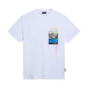 Heren Canada T-Shirt Napapijri , White , Heren