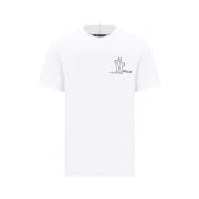 Stijlvolle T-shirts en Polos Moncler , White , Heren
