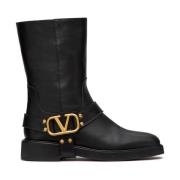 Zwarte VLogo Signature Square Toe Laarzen Valentino Garavani , Black ,...