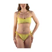 Seersucker Kostuum voor Stijlvolle Zomerlook MC2 Saint Barth , Yellow ...