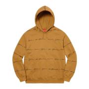 Script Stripe Hoodie Donker Mosterd Limited Edition Supreme , Yellow ,...