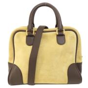 Pre-owned Suede handbags Loewe Pre-owned , Beige , Dames