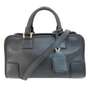 Pre-owned Leather handbags Loewe Pre-owned , Black , Dames