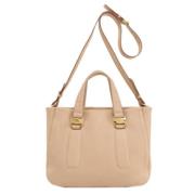 Pre-owned Leather handbags Salvatore Ferragamo Pre-owned , Beige , Dam...