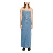 Maxi Jurk Herfst/Winter Collectie Calvin Klein Jeans , Blue , Dames