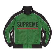 Wereldberoemde Jacquard Track Jacket Groen Supreme , Green , Heren