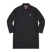 Beperkte Oplage Zwarte Trenchcoat Supreme , Black , Heren