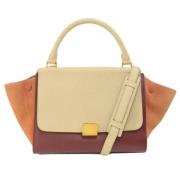 Pre-owned Leather celine-bags Celine Vintage , Beige , Dames