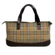 Pre-owned Leather handbags Burberry Vintage , Brown , Dames