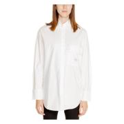 Katoenen Utility Blouse Herfst/Winter Collectie Calvin Klein , White ,...