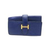 Pre-owned Leather home-office Hermès Vintage , Blue , Dames