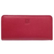 Pre-owned Leather wallets Loewe Pre-owned , Red , Dames