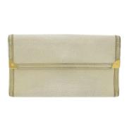 Pre-owned Leather wallets Louis Vuitton Vintage , White , Dames