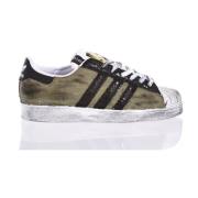 Zwart Groene Sneakers Aangepaste Stijl Adidas , Multicolor , Heren