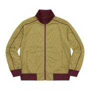 Herhaal Track Jacket Olive Logo Jacquard Supreme , Green , Heren