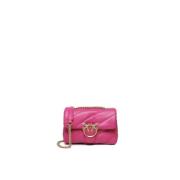 Love Bag Puff in Fuchsia Sheepskin Pinko , Pink , Dames